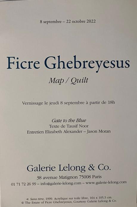 Galerie Lelong & Co. exposition Ficre Ghebreyesus – Map/ Quilt –