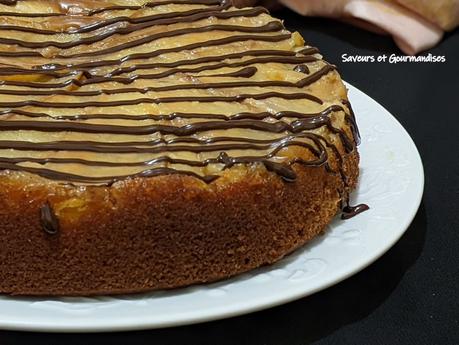 Gâteau renversé aux poires. Recette très facile.