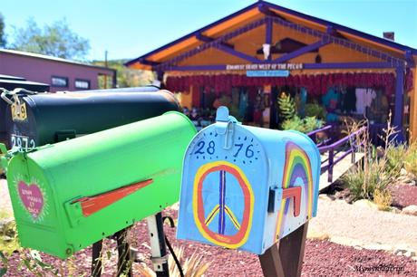 Madrid village hippie sur le turquoise trail entre Santa Fe et Albuquerque