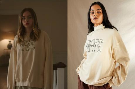 THE WATCHER : Ellie’s NYC BROOKLYN IVORY SWEATSHIRT in S1E01