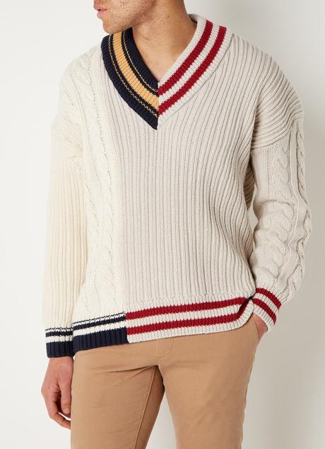 Gant - Pull surdimensionné en maille torsadée en laine mélangée  - Beige