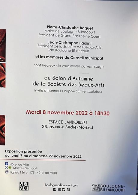 Salon d’Automne de la Société des Beaux-Arts à Boulogne-Billancourt .