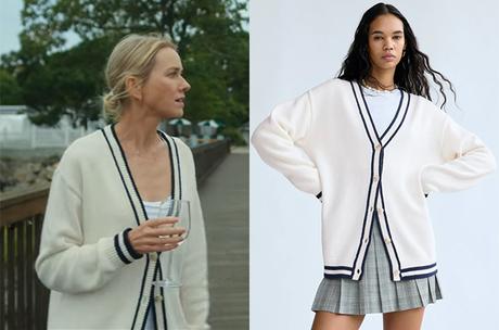 THE WATCHER : Nora’s ivory cardigan in S1E01