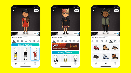 Snapchat : 15e anniversaire de Bitmoji la mode numérique n’est pas un concept futuriste