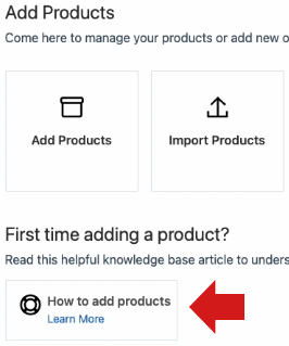 Capture d'écran en gros plan montrant un lien vers la documentation