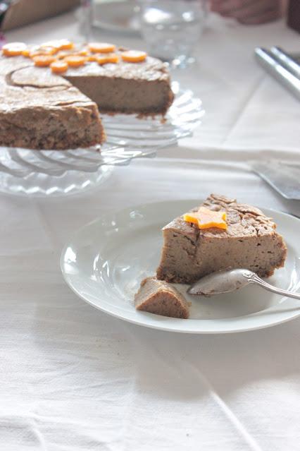 Cuillère et saladier : Cheesecake à la courge parfum pumkin pie (vegan)
