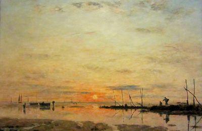 Coucher de soleil à marée basse