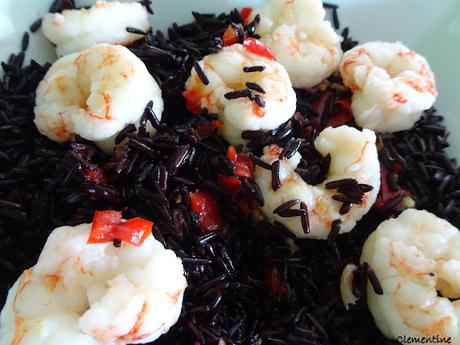 Salade de riz noir aux crevettes et sauce vietnamienne de Nigella Lawson