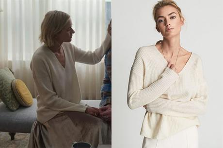THE WATCHER : Nora’s ribbed white sweater in S1E05