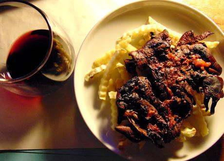 Steak de pleurotes et frites