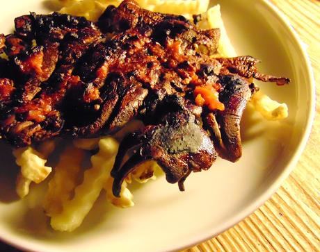 Steak de pleurotes et frites