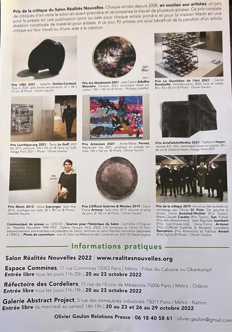 Salon Réalités Nouvelles – 20/23 Octobre 2022.