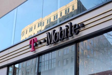 Signe T-Mobile sur le magasin de l'entreprise.