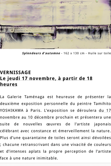 Galerie Taménaga  » Tamihito Yoshikawa  » 17 Novembre au 10 Décembre 2022.
