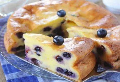 flan léger aux myrtilles ww