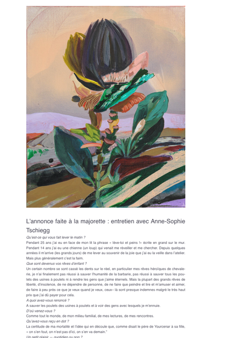 Galerie Sabine Bayasli –  TSCHIEGG – « Inventaires » à partir du 3 Novembre 2022.