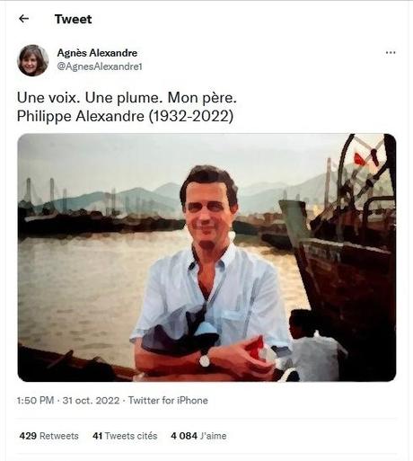 Philippe Alexandre, émotion et perte sèche pour l'analyse politique française