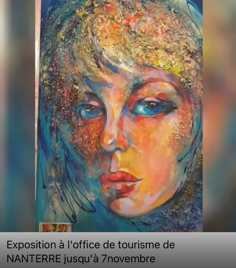 Exposition  Liubov Juravliova -Office du tourisle de Nanterre- jusqu’au 7 Novembre 2022.