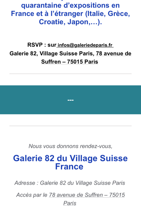 Exposition Yoshie Araki « la passion du monde aquatique » à la Galerie de Paris – Village Suisse – à partir du 10 Novembre 2022.