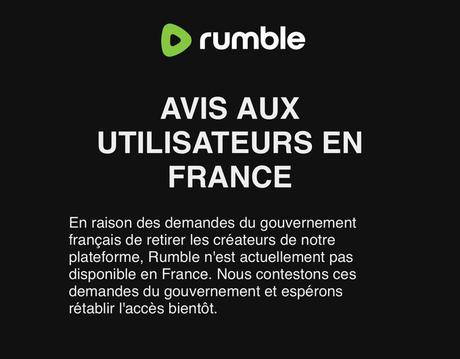 Comment continuer à voir Rumble en France ?