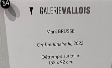 Galerie Vallois- exposition Mark Brusse – 35 et 41 rue de seine Paris – depuis le 6 Octobre 2022.