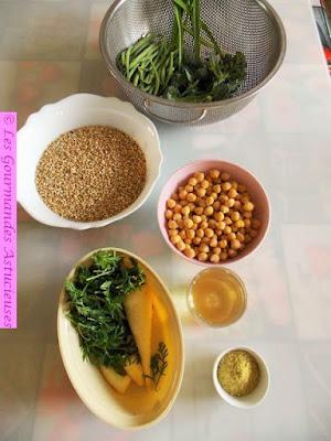 Sarrasinzotto aux pois chiches et poêlée de légumes (Vegan)