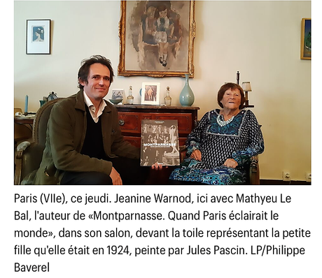 MONTPARNASSE « Quand Paris éclairait le monde » Mathyeu Le Bal » préface de Jeanine Warnod.