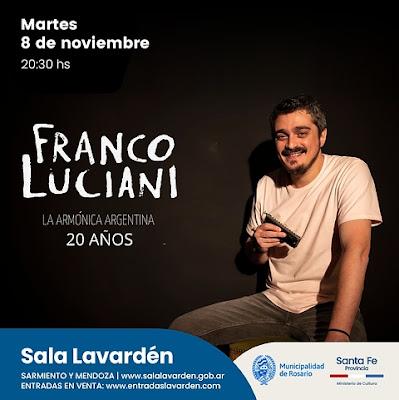 Franco Luciani fête ses 20 ans de carrière à Rosario puis au CCK [à l’affiche]