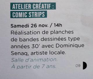 Atelier le 26/11/2022 Comics Strips : Le Château Ludo Médiathèque 33520 Bruges
