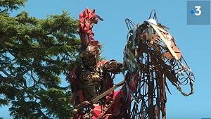 statue monumentale de saint Martin au château de Jallanges