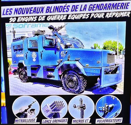 En principe, la France n'a déclaré la guerre à personne et manifestement ce blindé n'est pas conçu pour jouer les sauveurs en Afrique
