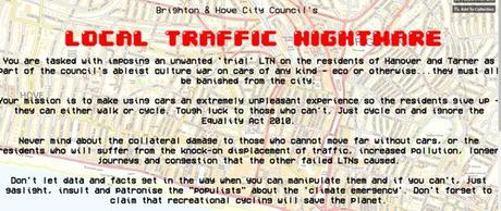 Instructions du jeu Brighton anti-LTN (Stop the LTN)
