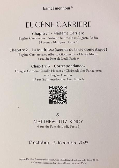 Galeries Kamel Mennour – expositions Eugène Carrière –