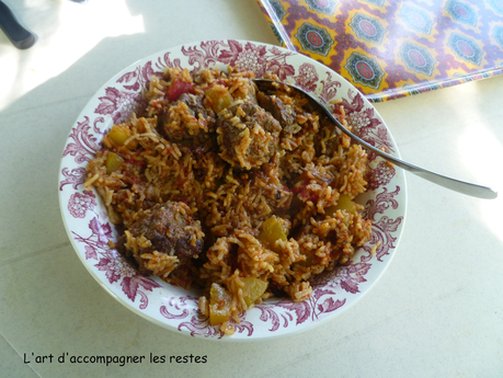Riz aux courgettes, tomates et boulettes de viandes1