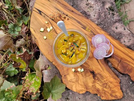 pickels courgettes et curry