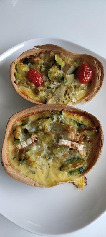 Barquitas de quiche aux légumes