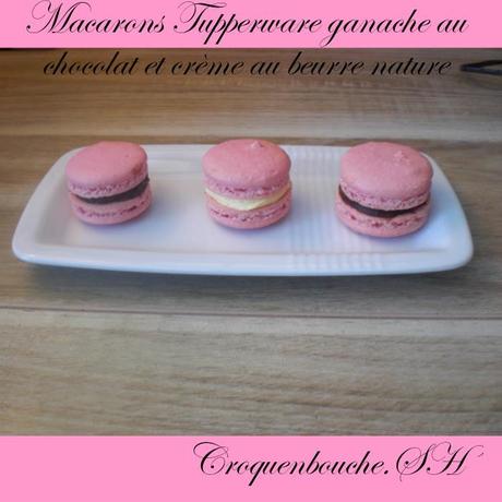Macarons ganache au chocolat et crème au beurre nature