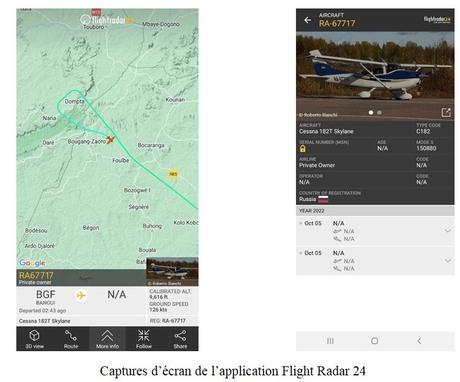 Captures ecran de lapplication Flight Radar 24