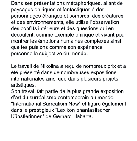 Galerie BORIS –  exposition  Nikolina Petolas – « Overgrown » prolongation jusu’au 10 01 2023.