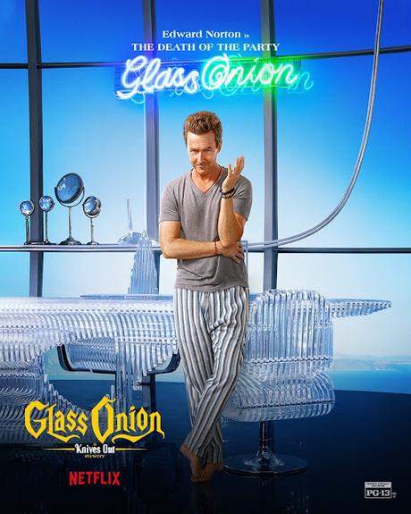 Affiches personnages US pour Glass Onion : Une Histoire à couteaux tirés de Rian Johnson