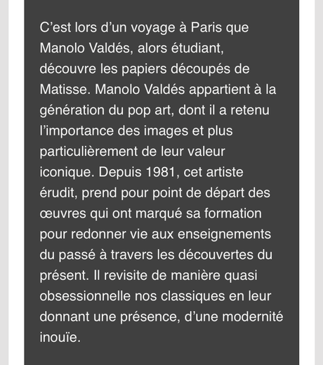 Bogéna Galerie « Manolo Valdès » à Saint-Paul de Vence.