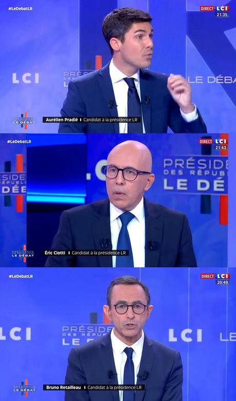Présidence de LR : trois têtes pour un fauteuil (Éric Ciotti, Bruno Retailleau et Aurélien Pradié)