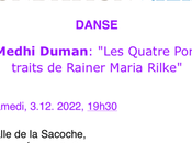 Fondation RILKE Medhi Duman quatre portraits R.M. Rilke 03/12/2022 19h30 Sierre (Valais)