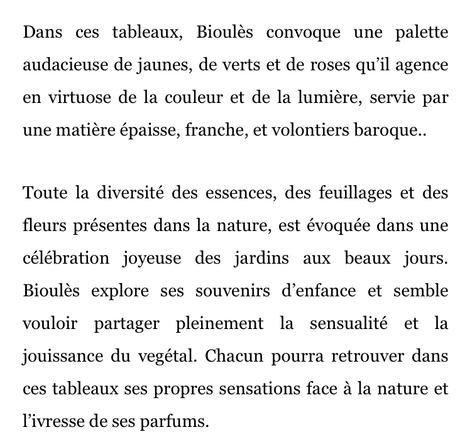Galerie La Forest Divonne « Mes lieux de mémoire » Vincent Bioulès – à partir du 24 Novembre 2022.