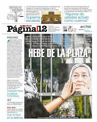 Dernier adieu à Hebe sur Plaza de Mayo [Actu]