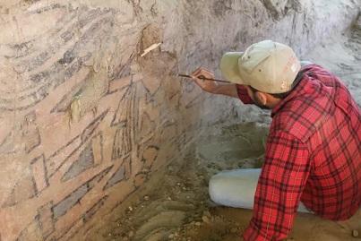 Une ancienne peinture murale redécouverte dans le nord du Pérou après plus d'un siècle