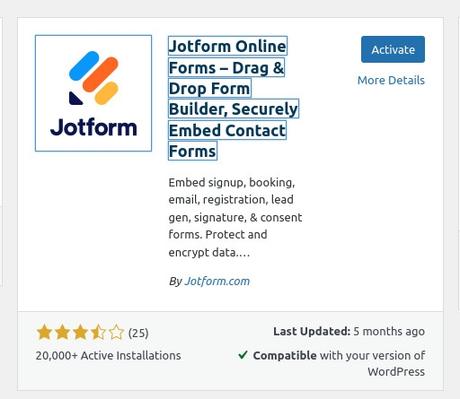 Comment configurer le plug-in Jotform dans WordPress Comment configurer le plug-in Jotform dans WordPress