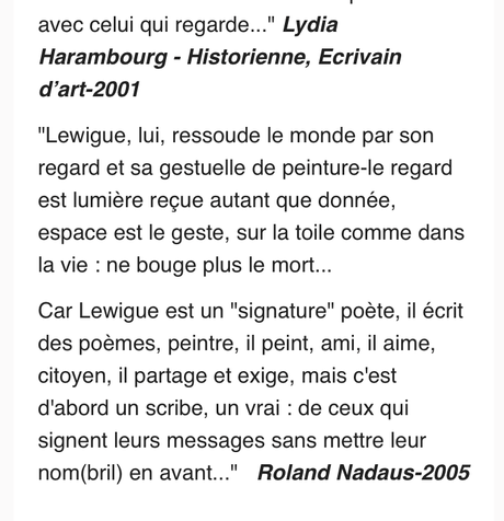 Galerie La Capitale –  «  »LEWIGUE » » 5 Décembre au 14 Janvier 2023.