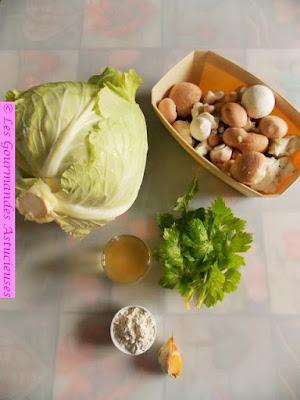 Chou aux champignons à la sauce enveloppante (Vegan) Chou aux champignons à la sauce enveloppante (Vegan)