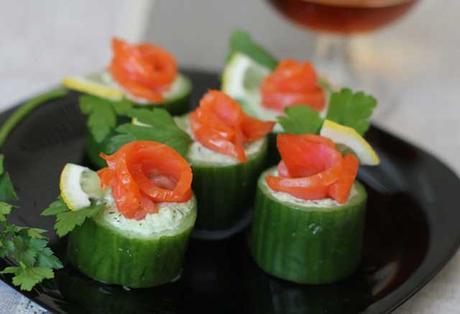 Bouchées de Concombre au Saumon ww